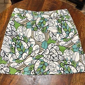 Sport Haley Floral Green and White Golf Skort